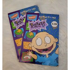 Vintage Rugrats Nickelodeon Coloring Activity Watercolor 90s Book Lot Of 2